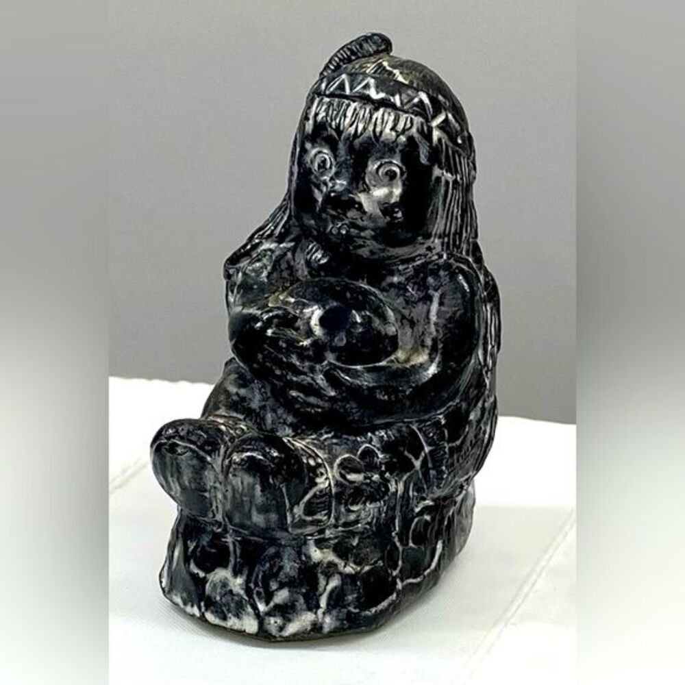 Al Wolf Small Carving Child Handmade Canada Original Collectible